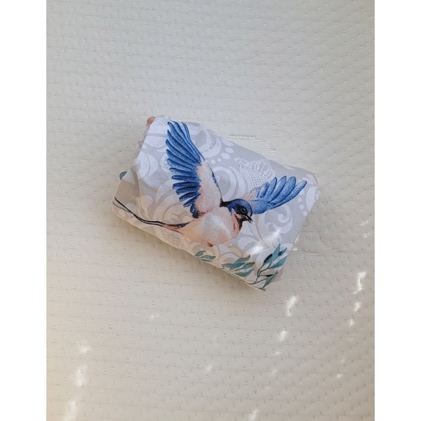 Spannbettlaken aus Baumwolle für Stubenwagen 75x35 cm - Blue birds