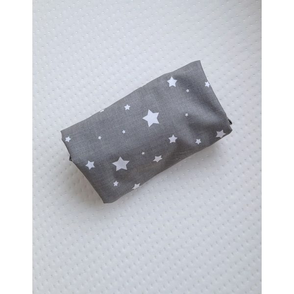 Spannbettlaken aus Baumwolle für Stubenwagen 75x35 cm - Mini Sternchen weiss