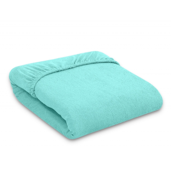 Spannbettlaken aus Frottee 120x60cm - minze