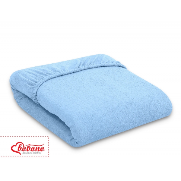 Spannbettlaken aus Frottee 140x70cm - Blau