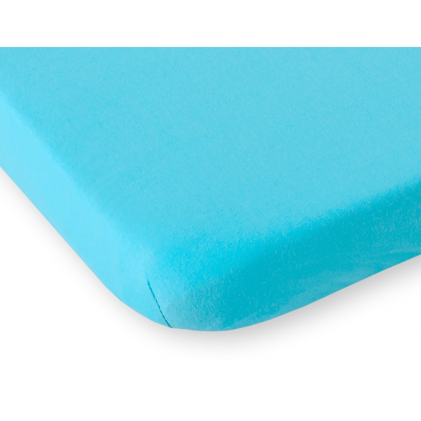 Spannbettlaken aus jersey für Babybett 140x70cm - turquoise