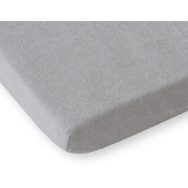Spannbettlaken Babybett aus Frottee 120x60cm - Grau