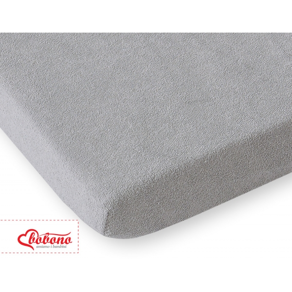 Spannbettlaken Babybett aus Frottee 120x60cm - Grau