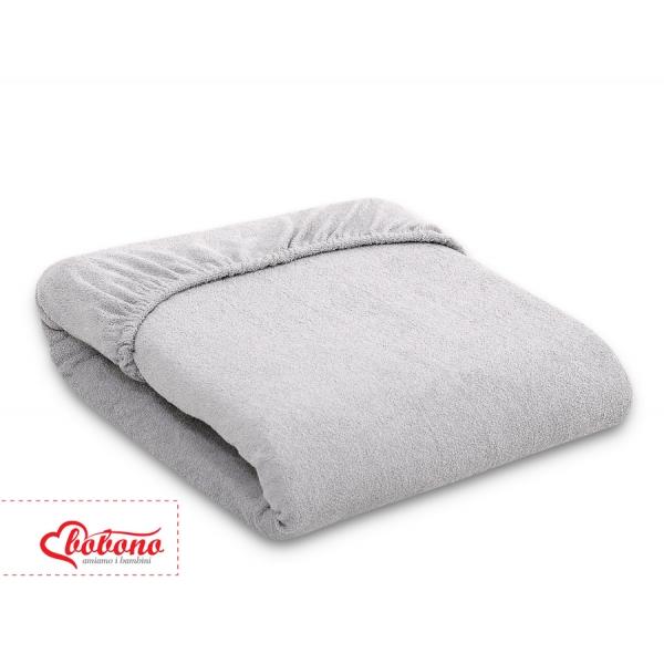 Spannbettlaken Babybett aus Frottee 120x60cm - Grau