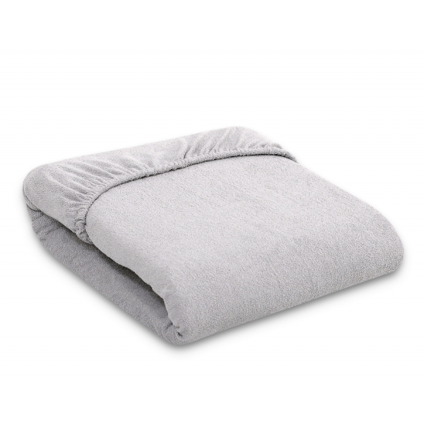 Spannbettlaken Babybett aus Frottee 120x60cm - Grau