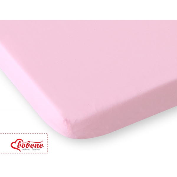 Spannbettlaken für Babybetten 140x70cm aus Baumwolle rosa