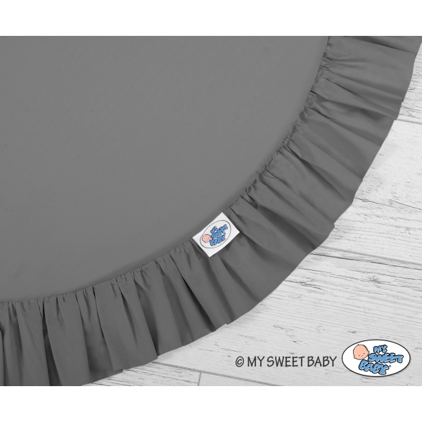 Spielmatte mit Rüsche - anthrazit