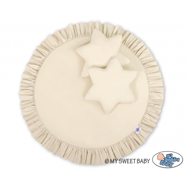 Spielmatte mit Rüsche - beige