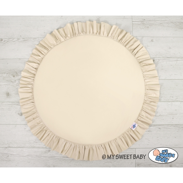 Spielmatte mit Rüsche - beige