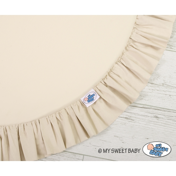 Spielmatte mit Rüsche - beige