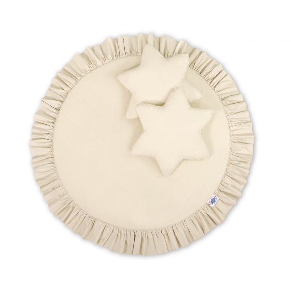 Spielmatte mit Rüsche - beige