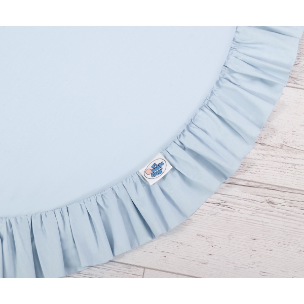 Spielmatte mit Rüsche für Betthimmel  - blau
