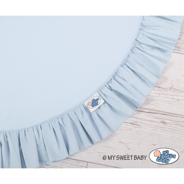 Spielmatte mit Rüsche für Betthimmel  - blau