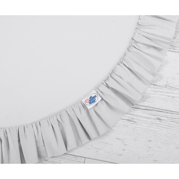 Spielmatte mit Rüsche - grau