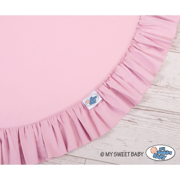 Spielmatte mit Rüsche - rosa