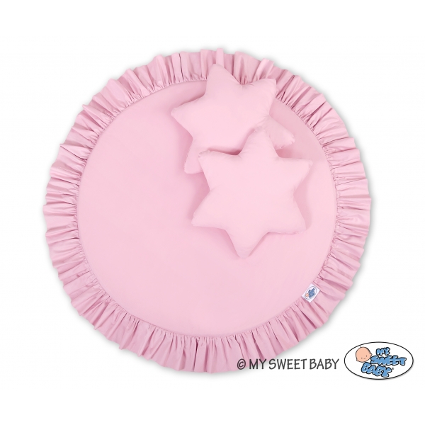 Spielmatte mit Rüsche - rosa