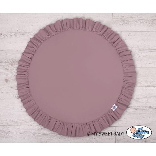 Spielmatte mit Rüsche - pastellviolett