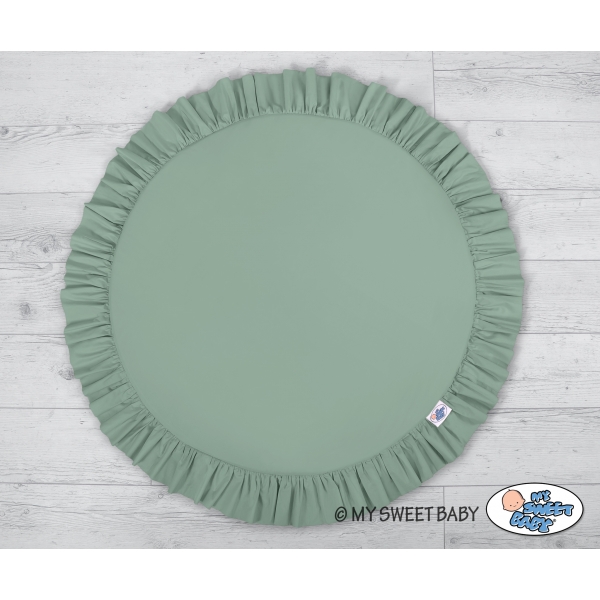 Spielmatte mit Rüsche - pastellgrün