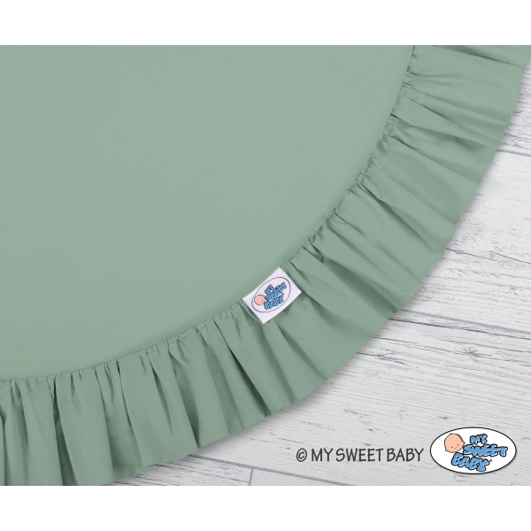 Spielmatte mit Rüsche - pastellgrün