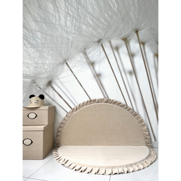 Spielmatte rund 105x105 cm VELVET Creme