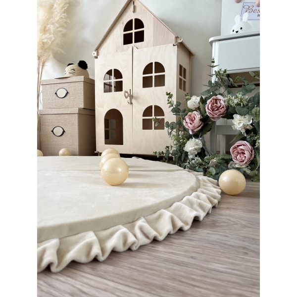Spielmatte rund 105x105 cm VELVET Creme