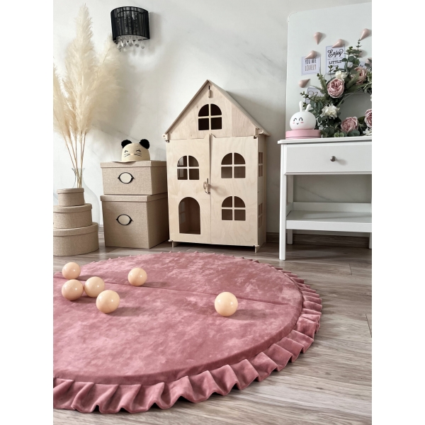 Gepolsterte Spielmatte Altrosa Velvet Samt