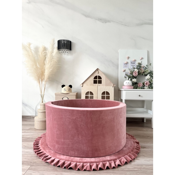 Spielmatte VELVET Altrosa rund 105x105