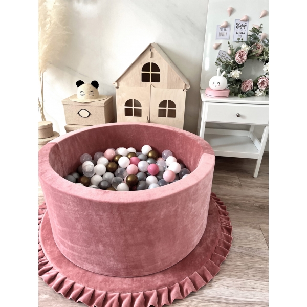 Spielmatte VELVET Altrosa rund 105x105