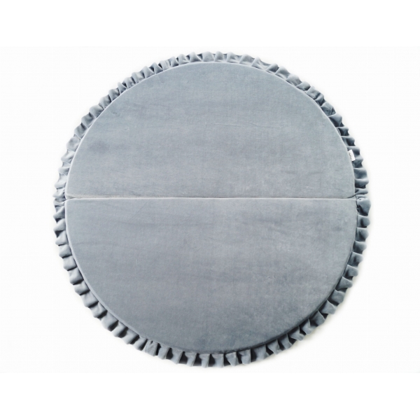 Spielmatte VELVET Grau rund 105x105