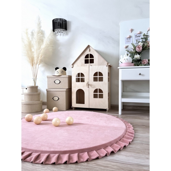Super Spielmatte aus Samt, rund für Mädchen und Babys