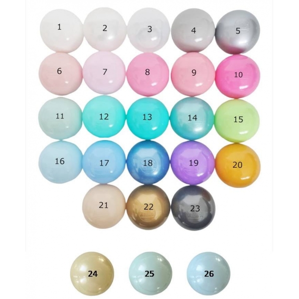 Spielplatz mit rund Bällebad + 200 Bällen - Beige Schaumspielset