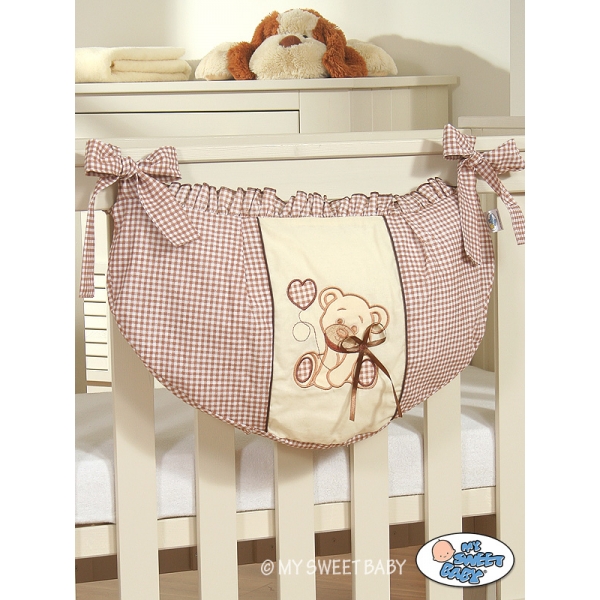 Spielzeugtasche - Bär mit Schleife braun