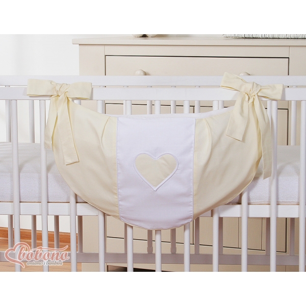 Spielzeugtasche - Hängende Herzen creme