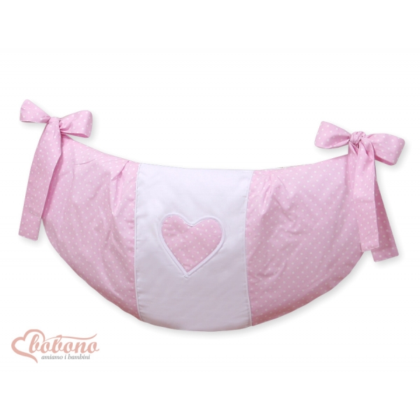 Spielzeugtasche - Hängende Herzen Rosa - Punktemuster
