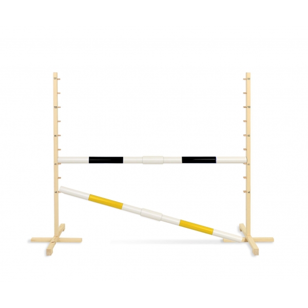 Sprunghindernis für Hobby-Horse 160 cm Schwarz mit zwei Stangen 50mm - schwarz