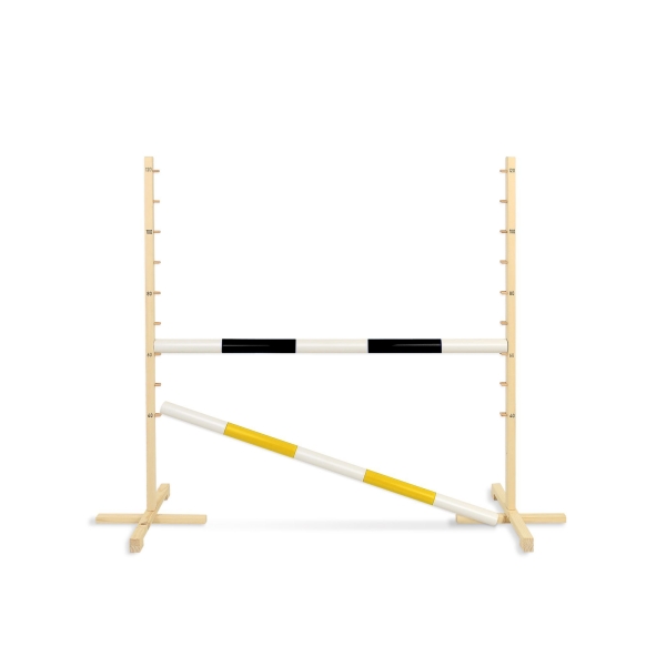 Sprunghindernis für Hobby-Pferd 120cm Schwarz, mit zwei Stangen 50mm