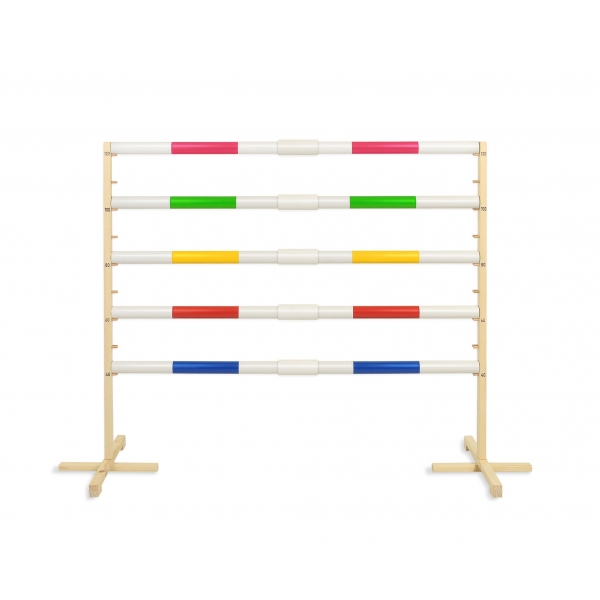 Sprunghindernis für Hobby-Pferd 160 cm mit zwei Stangen 50mm - grün