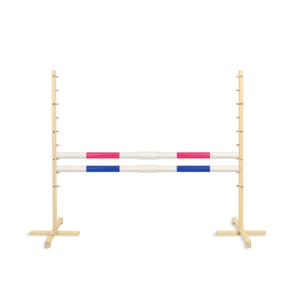 Sprunghindernis für Steckenpferd 160 cm mit zwei Stangen 50mm - pink