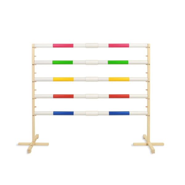 Sprunghindernis für Steckenpferd 160 cm mit zwei Stangen 50mm - pink