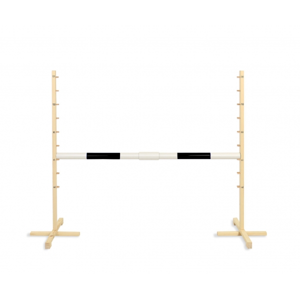Sprunghindernis für Steckenpferde 160 cm, H-120cm, Stange 50mm - schwarz