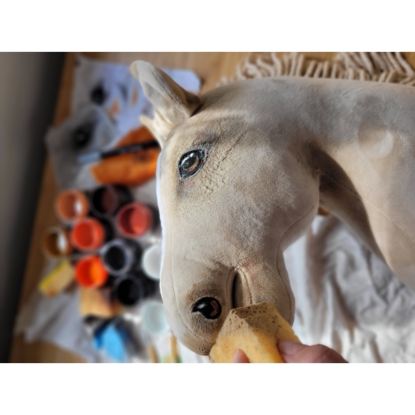 Steckenpferd für Sport Hobbyhorse - Cremello Pferd A4