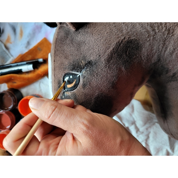Steckenpferd für Sport Hobbyhorse - dunkelbraunes Pferd A4