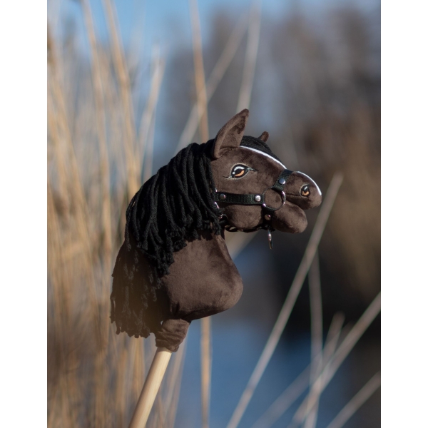 Steckenpferd für Sport Hobbyhorse - dunkelbraunes Pferd A4
