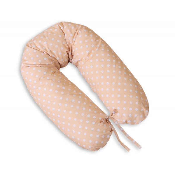 Still - und Entspannungskissen - Beige mit weißen Punktemuster