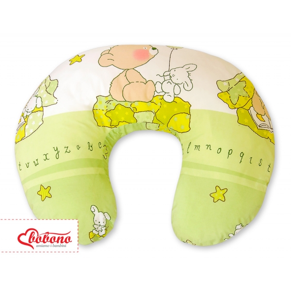 Stillkissen - Basic Teddybär mit Ballon grün