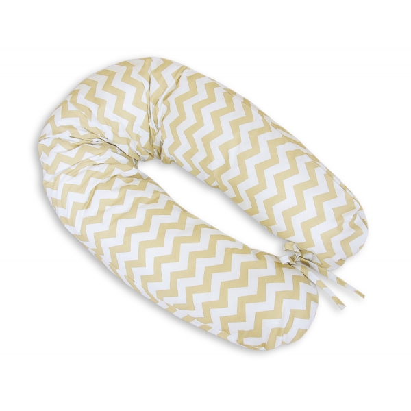 Stillkissen und Entspannungskissen - Simple Chevron Zickzack beige