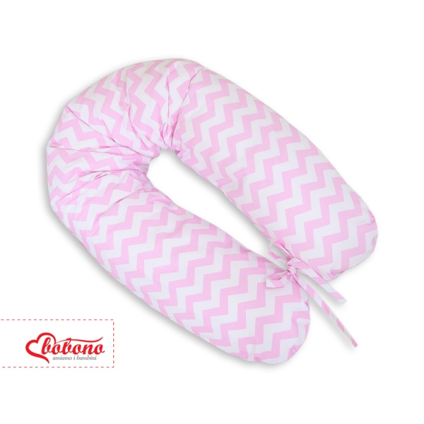 Stillkissen und Entspannungskissen - Simple Chevron Zickzack rosa