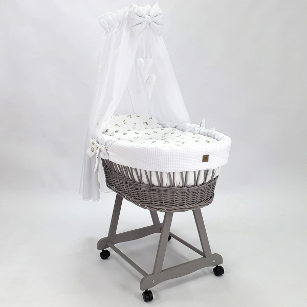 Stubenwagen Baby graues Weide Zweige