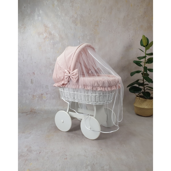 Stubenwagen Baby Puderrosa sehr große Liegefläche