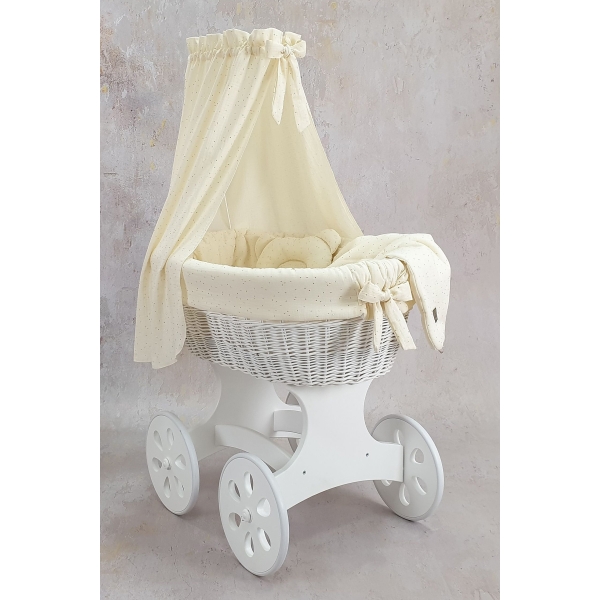 Stubenwagen Bezug Set Himmel Ecru Creme